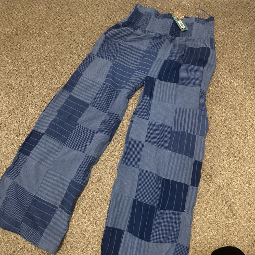 Earthbound patch work pants size small,